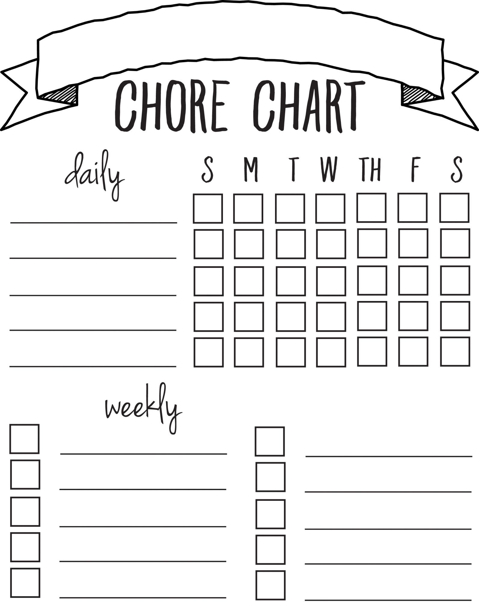 Featured image of post Daily And Weekly Chore Chart Template