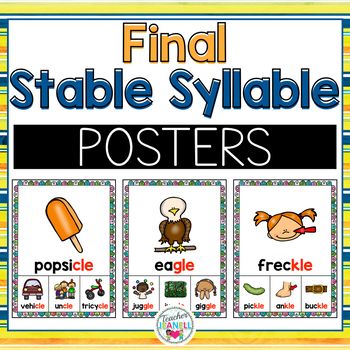 Featured image of post Final Stable Syllables Anchor Chart